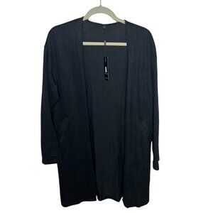 II ININ Black Cardigan with Pockets, NWT, Black, L